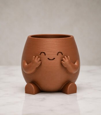 Copper Brown Cute Hug Planter