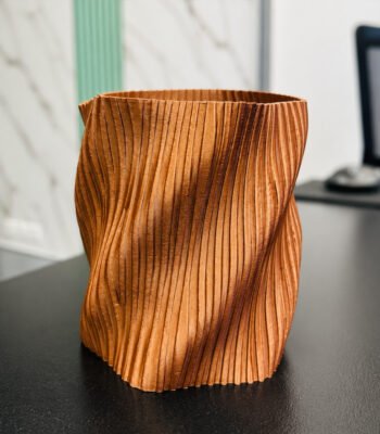 Wood Grain 3D Printed Pen Holder